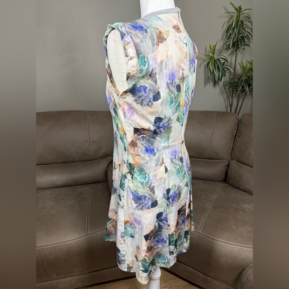 Rebecca Taylor Enchanted Garden Floral Watercolor Mini Dress 6 Summer Easter - Picture 9 of 16